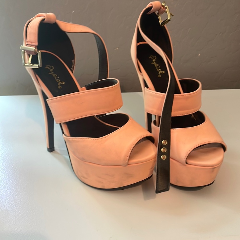 Peach heels